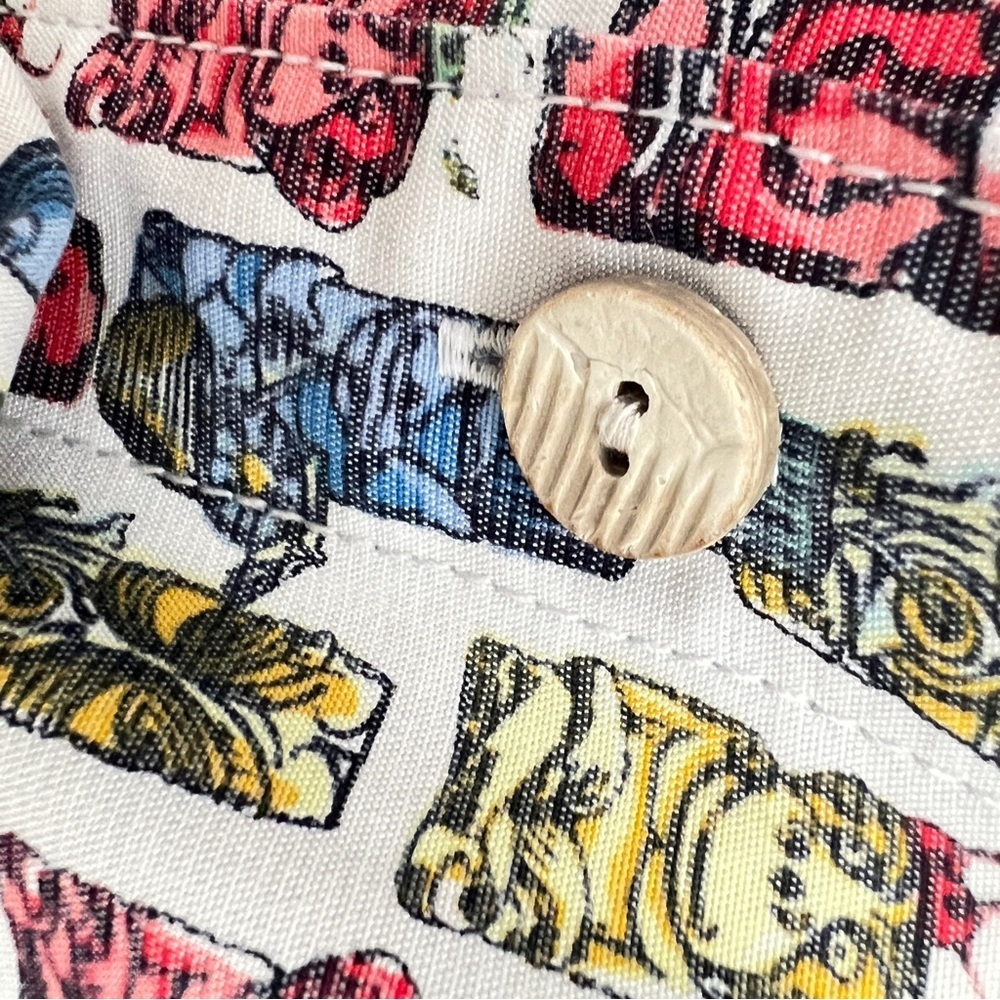 NEW Tommy Bahama HAWAIIAN IslandZone MODAL Camp Shirt Tini Tiki Coconut XSMALL - Picture 9 of 10